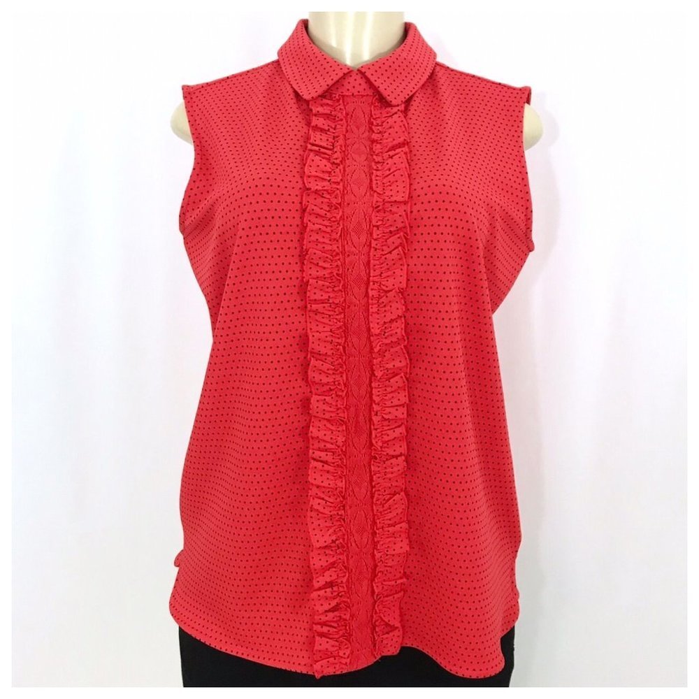 Karl Lagerfield Black & Red Blouse Small